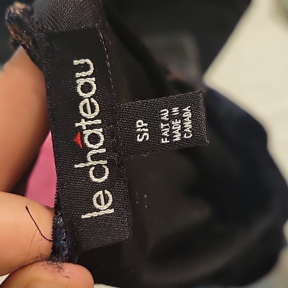 (D) Le Chateau Size Small V-neck Blouse With Floral Pattern, Gothic, Fairy - Picture 4 of 4